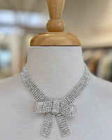 EYE CANDY LOS ANGELES Gabby Crystal Bow Necklace