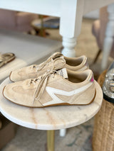 RAG & BONE Slim Retro Runner Sneakers - Macadamia Suede EU39.5