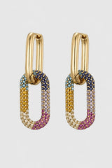 VANDA LIAMO  Pavé Double Hoop Earrings - VARIOUS COLOURS
