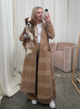 CAITLIN CRISP Jefferson Wool Blend Coat - Sand Check Sz12