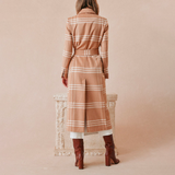 CAITLIN CRISP Jefferson Wool Blend Coat - Sand Check Sz12