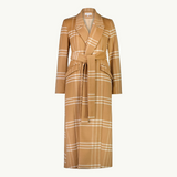 CAITLIN CRISP Jefferson Wool Blend Coat - Sand Check Sz12