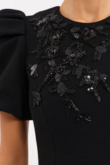 REBECCA VALLANCE Livia Midi Dress - Black Sz8