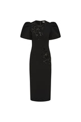 REBECCA VALLANCE Livia Midi Dress - Black Sz8