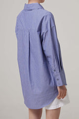 ANINE BING Mika Shirt - Blue Stripe SzS