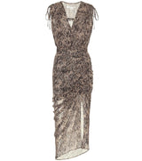 VERONICA BEARD Teagan Silk Midi Dress - Python SZ8 NZ12