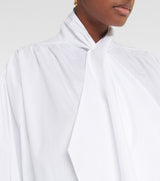 GUCCI Cotton Poplin Shirt with Tie Front - White Sz40 NZ8