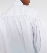 GUCCI Cotton Poplin Shirt with Tie Front - White Sz40 NZ8