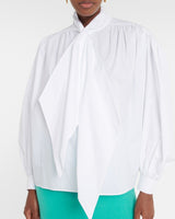 GUCCI Cotton Poplin Shirt with Tie Front - White Sz40 NZ8