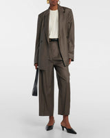 TOTEME Double Breasted Wool Blazer Brown EU 36 NZ8
