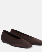 TOTEME Satin Ballet Flats - Espresso EU42