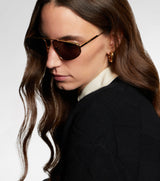 BOTTEGA VENETA Aviator Sunglasses - Gold