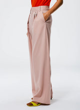 TIBI Cassius Asymmetrical Pleat Stella Pant - Rose Pink Sz00 NZ XS