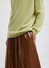 TIBI Washable Cashmere Warp V-Neck Pullover -Light Green  SzXS”