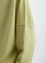 TIBI Washable Cashmere Warp V-Neck Pullover -Light Green  SzXS”