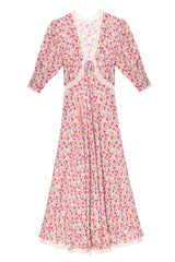 RIXO Amina Midi Dress - Pansy Sz14