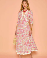 RIXO Amina Midi Dress - Pansy Sz14