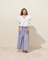 RUBY Sandler Skirt - Navy White Sz14