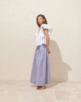 RUBY Sandler Skirt - Navy White Sz14