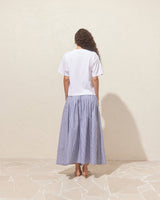 RUBY Sandler Skirt - Navy White Sz14