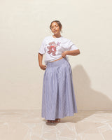 RUBY Sandler Skirt - Navy White Sz14