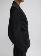 TIBI Recycled Tropical Wool Sculpted Blazer - Black Sz4 NZ8