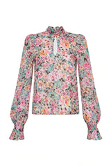 KATE FORD Charmante Neck Tie Blouse - Florentine Sz0 NZ6