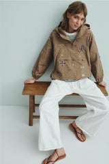 SEA NEW YORK Claira Embroidered Anorak - Stone SzXL