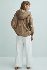 SEA NEW YORK Claira Embroidered Anorak - Stone SzXL