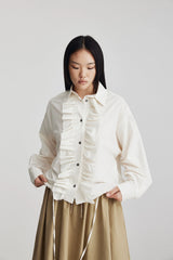 RICOCHET Anya Shirt - Ivory Sz Medium