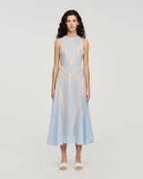 SANDRO Nathalie Dress - Pale Blue Sz36 NZ8