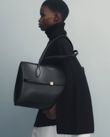 TOTEME Embroidered Leather Lounge Tote - Black