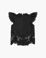 SEA NEW YORK Gianna Lace Top - Black Sz Medium