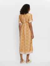 KIVARI Sienna Midi Dress - Tan SZ14