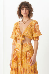 SPELL & THE GYPSY Mystic Tie Top - Sunflower SzS