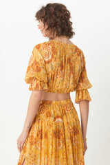SPELL & THE GYPSY Mystic Tie Top - Sunflower SzS