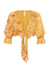 SPELL & THE GYPSY Mystic Tie Top - Sunflower SzS