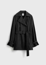 TOTEME Washed Cotton Trench - Washed Black Sz30 NZXS