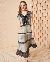ULLA JOHNSON Arissa Ruffled Maxi Dress - Moonstone