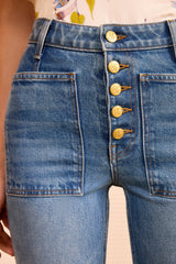 ULLA JOHNSON Lou Stretch Kick Flare Jean - Danube Sz25