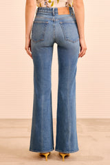 ULLA JOHNSON Lou Stretch Kick Flare Jean - Danube Sz25