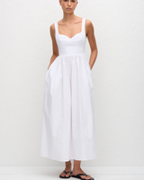 MATTEAU Bralette Midi Dress - White Sz1