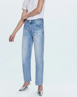 PISTOLA Lexi Studded Mid Rise Straight Jeans - Aries Sz27
