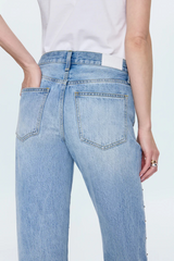 PISTOLA Lexi Studded Mid Rise Straight Jeans - Aries Sz27
