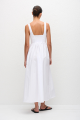 MATTEAU Bralette Midi Dress - White Sz1