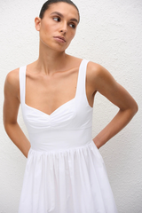 MATTEAU Bralette Midi Dress - White Sz1