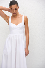MATTEAU Bralette Midi Dress - White Sz1