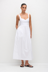 MATTEAU Bralette Midi Dress - White Sz1
