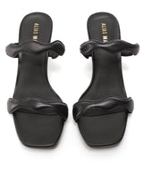 ALIAS MAE Lin Leather Wave Strap Heels - Black Sz 38