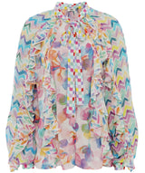 ME369 Holly Ruffle Blouse - Multi SzXS